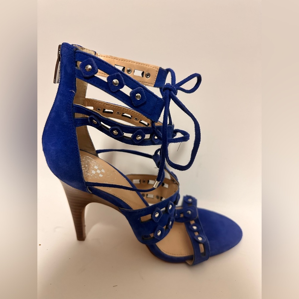 Vince Camuto Kazie Studded Lace Up Heeled Sandals, size 8.5